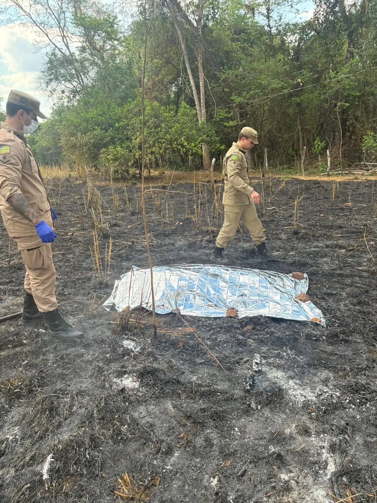 Perícia vai apurar morte de homem achado em área incendiada em Piracanjuba