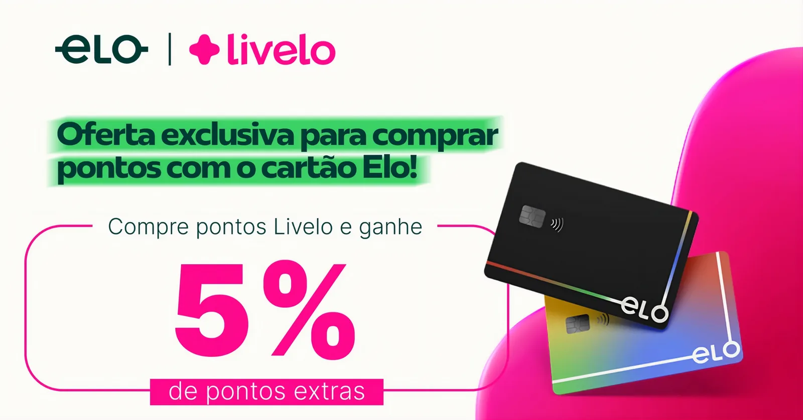 Livelo amplia prazo de bônus para compras de pontos com cartão Elo