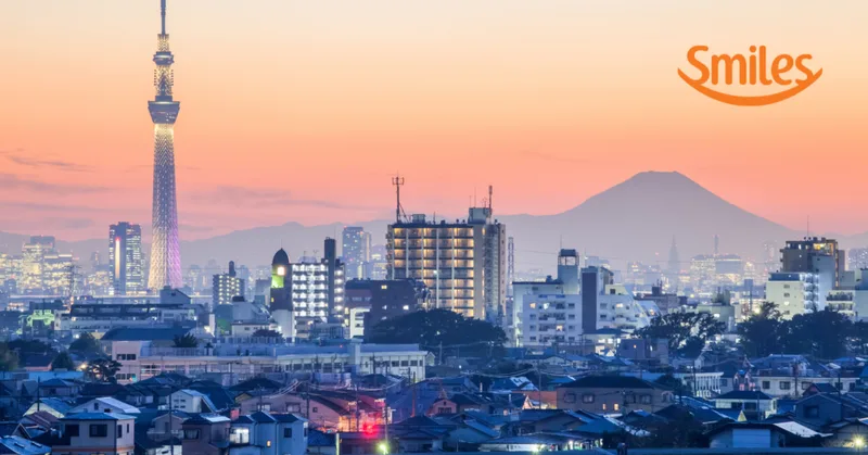 Passagem de São Paulo a Tóquio custa 166.100 milhas Smiles