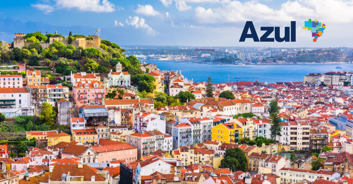 Passagens de Campinas para Lisboa aparecem por 83.420 pontos Azul
