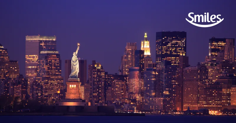 Passagens de São Paulo a Nova York custam a partir de 76.400 milhas Smiles