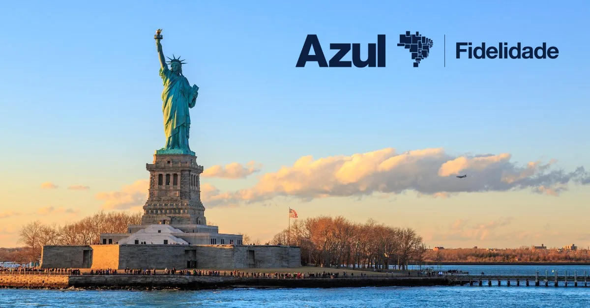 Passagens para Nova York saem por 100 mil pontos Azul mais taxas