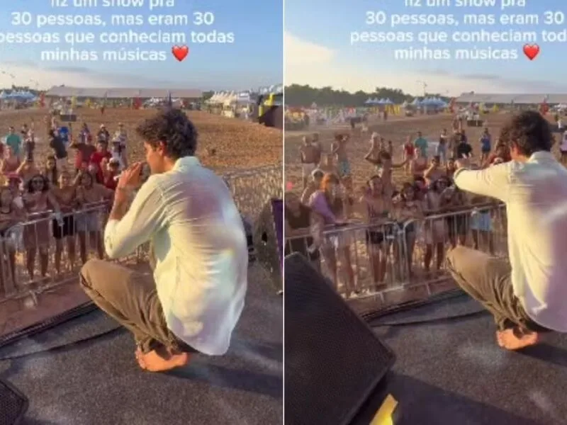 Nilson Neto mantém ritmo em show para cerca de 30 pessoas sob calor de 37°C