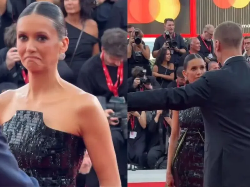 Nina Dobrev deixa tapete vermelho após ser orientada por segurança em Veneza