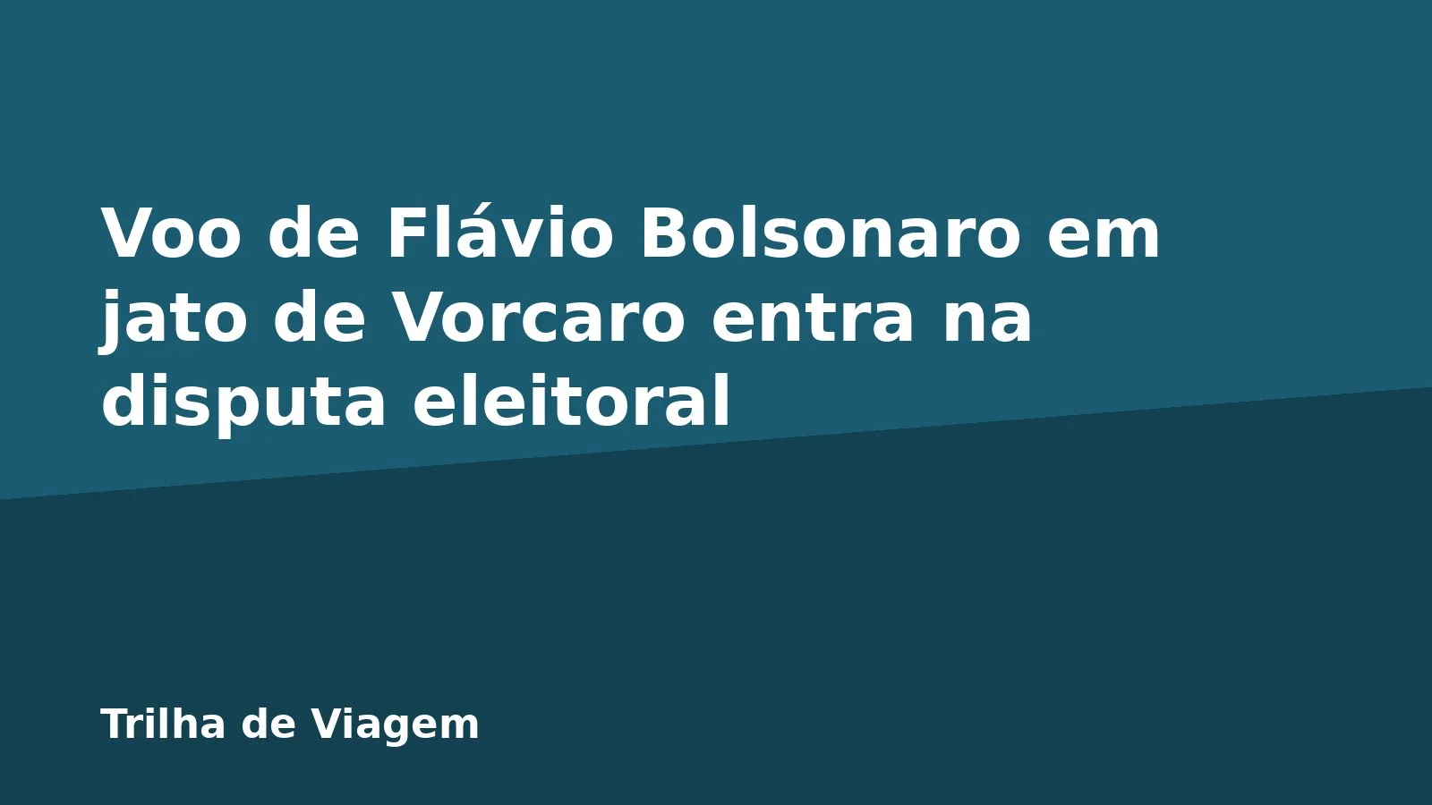 Voo de Flávio Bolsonaro em jato de Vorcaro entra na disputa eleitoral