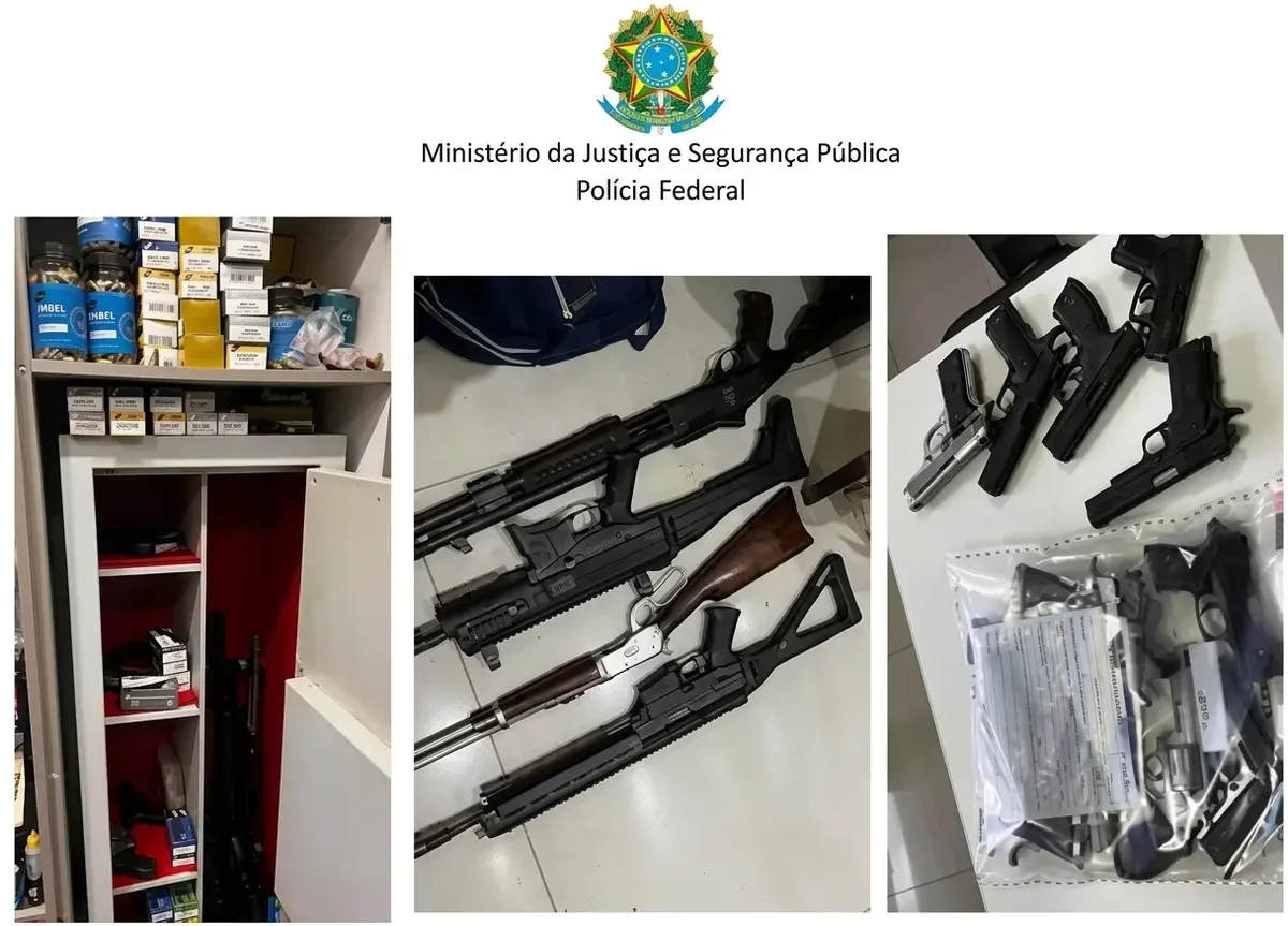 PF apreende armas, munições e eletrônicos em imóvel de ex-dirigente do BRB