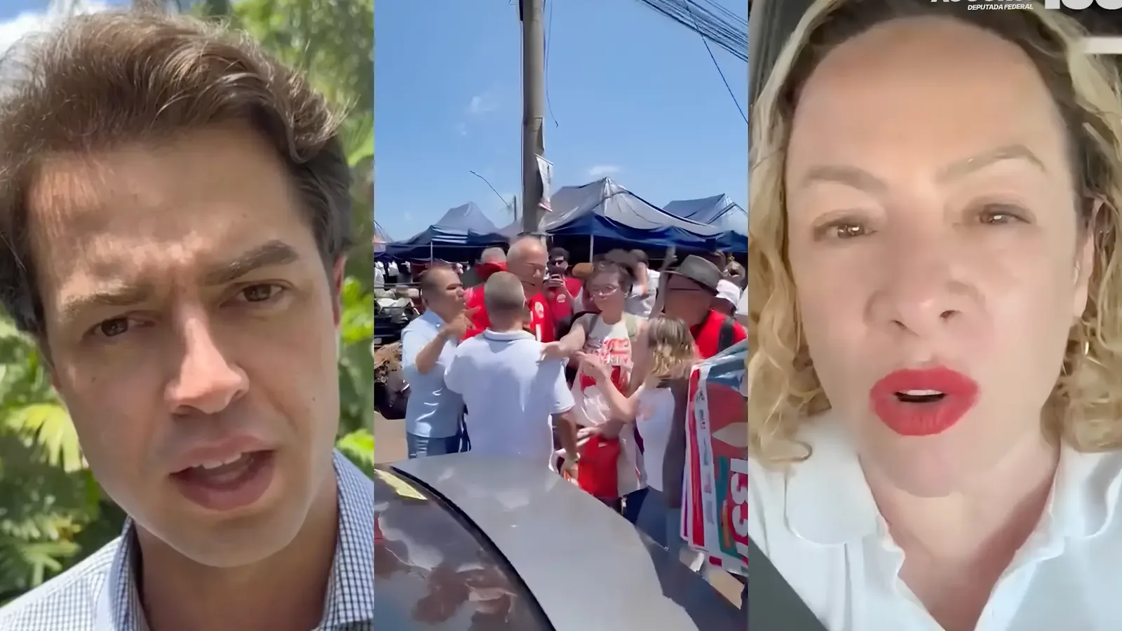 Versões opostas marcam discussão entre candidatos durante feira em Goiânia