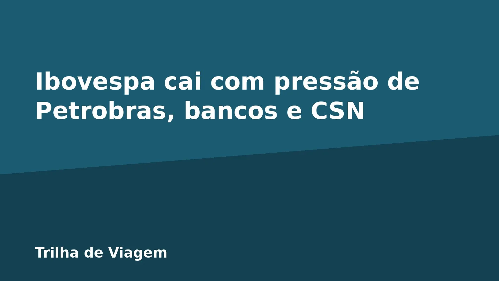 Ibovespa cai com pressão de Petrobras, bancos e CSN